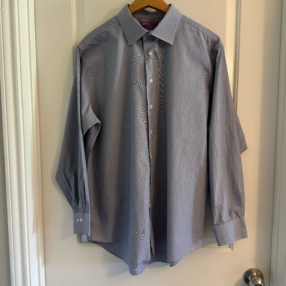 Lorenzo Uomo Blue Dress Shirt Professional‎ Fit